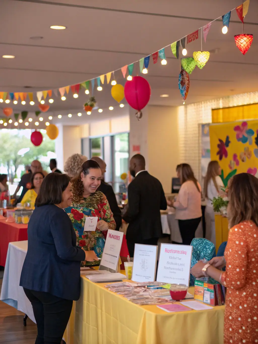 A photograph of volunteers participating in a fundraising event at Notre Dame de Lavera, showcasing their efforts to support the renovation of the historic building.